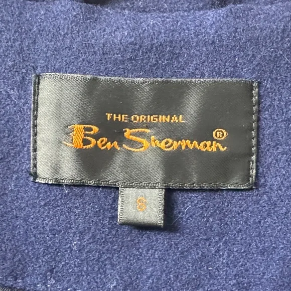 Ben Sherman Dark Blue wool coat - Picture 3 of 9